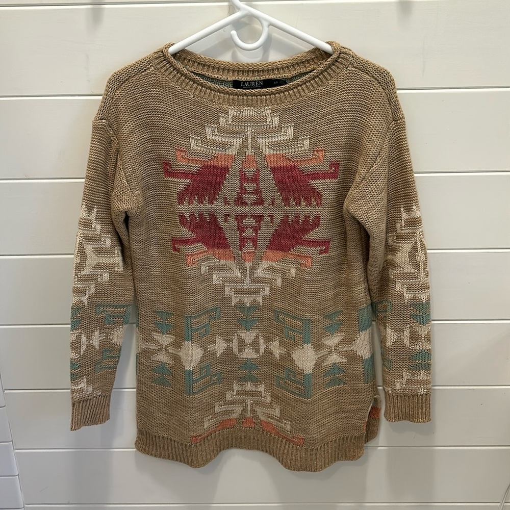 Western Inspired Long Ralph Lauren Sweater